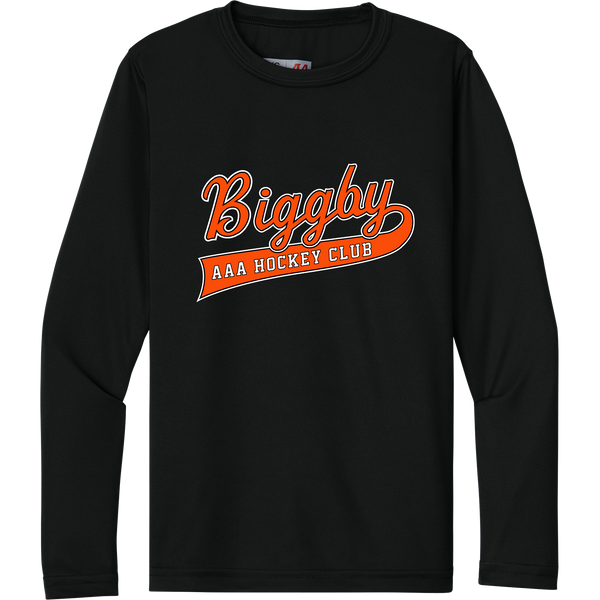 Biggby Coffee AAA Youth Cooling Performance Long Sleeve Tee