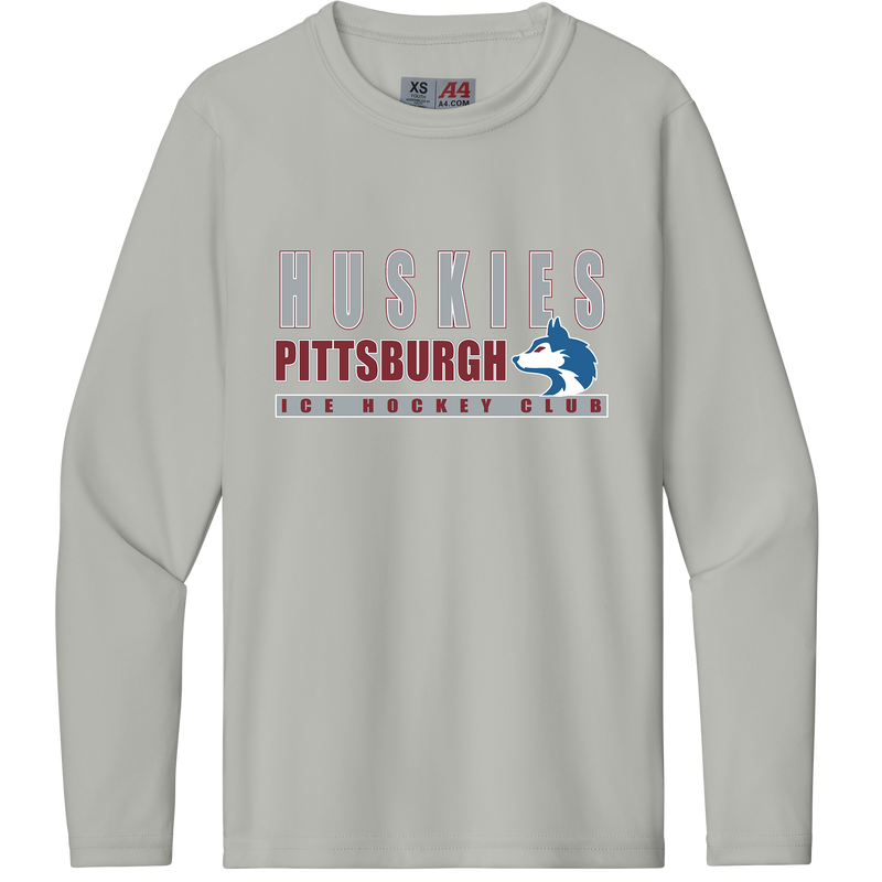 Pittsburgh Huskies Youth Cooling Performance Long Sleeve Tee