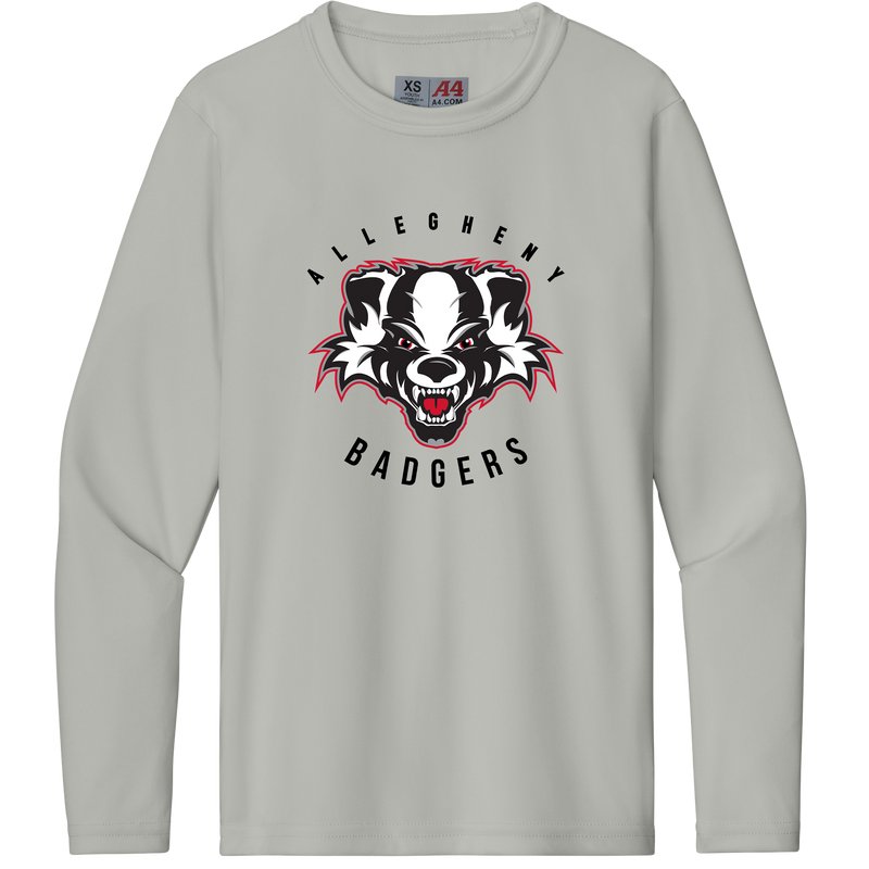 Scary Badgers Youth Cooling Performance Long Sleeve Tee