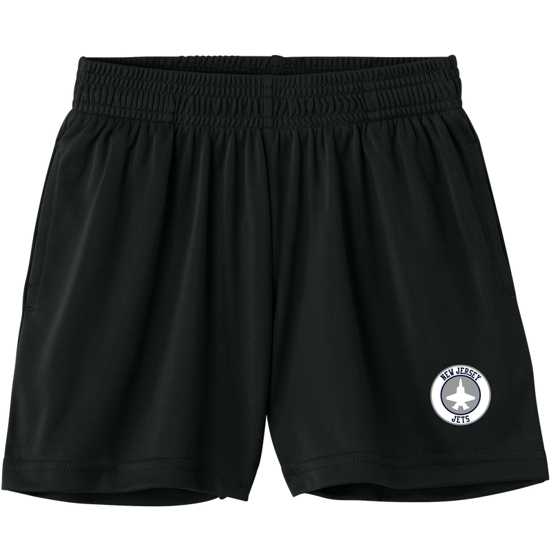 NJ Jets Youth PosiCharge Competitor 5 Inch Pocketed Short
